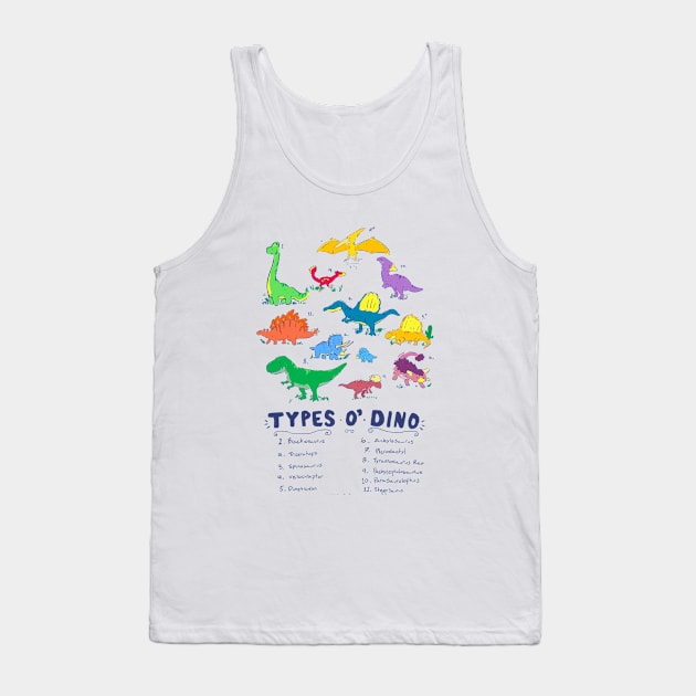 Types of Dinosaurs Cute Tank Top by YipeeKaiYay